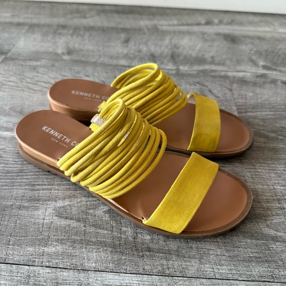 Kenneth Cole Yellow Suede Sandals